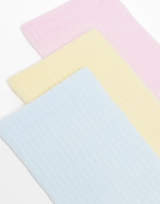 Jjxx 3 Pack Ankle Socks In Yellow