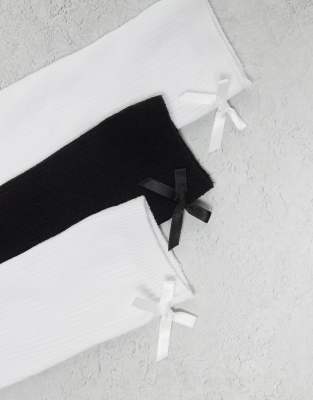 Jjxx 3 Pack Bow Socks In White