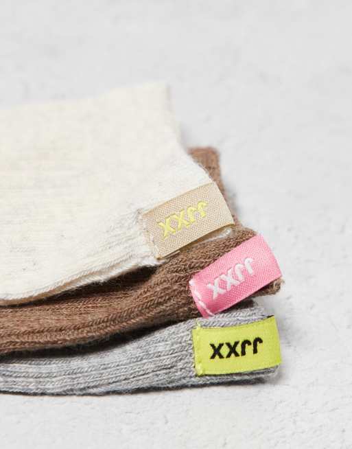 JJXX 3 pack socks in gray cream brown, 2 of 3