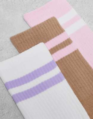 Jjxx 3 Pack Sports Socks In Multi