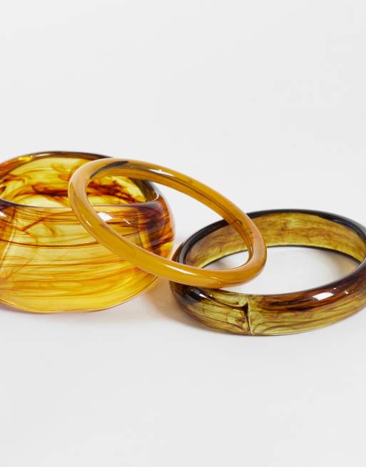 JJXX 3er-Pack gemischte Harz-Armbänder in neutralen Farben, 2 von 3