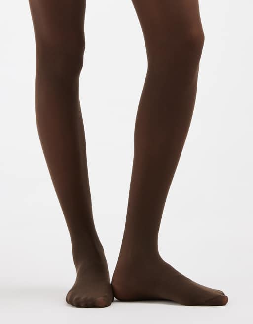 JJXX 40 denier tights in brown, 2 of 3