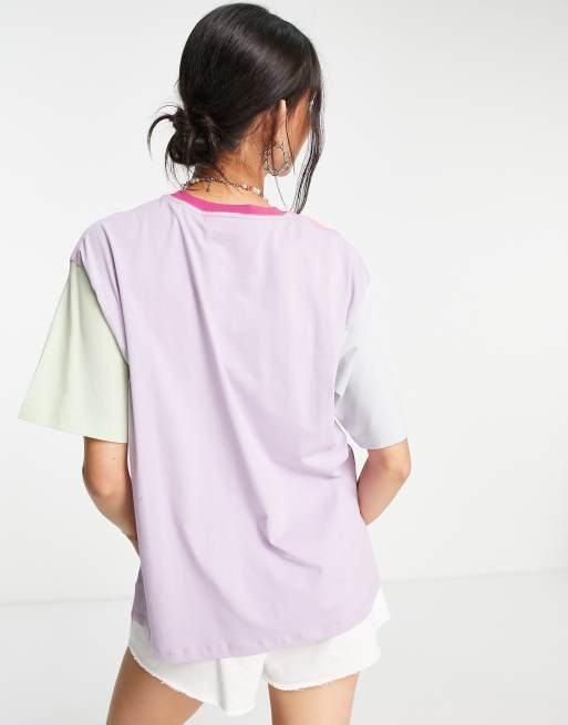 JJXX - Andrea - T-shirt oversize color block color pastello, 2 di 4