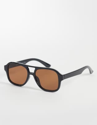 Jjxx Aviator Style Sunglasses In Black