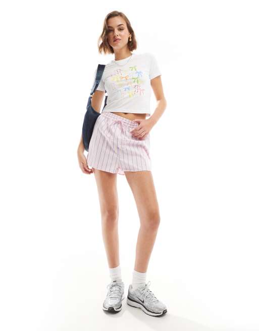 JJXX baby t-shirt with all over bow print in white, 2 of 4