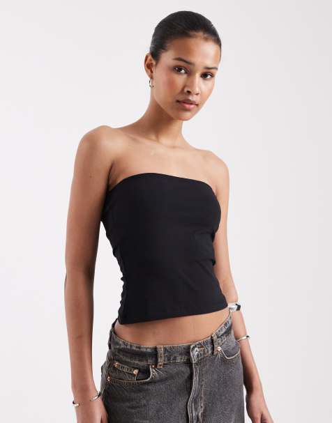 JJXX bandeau top in black - view 1