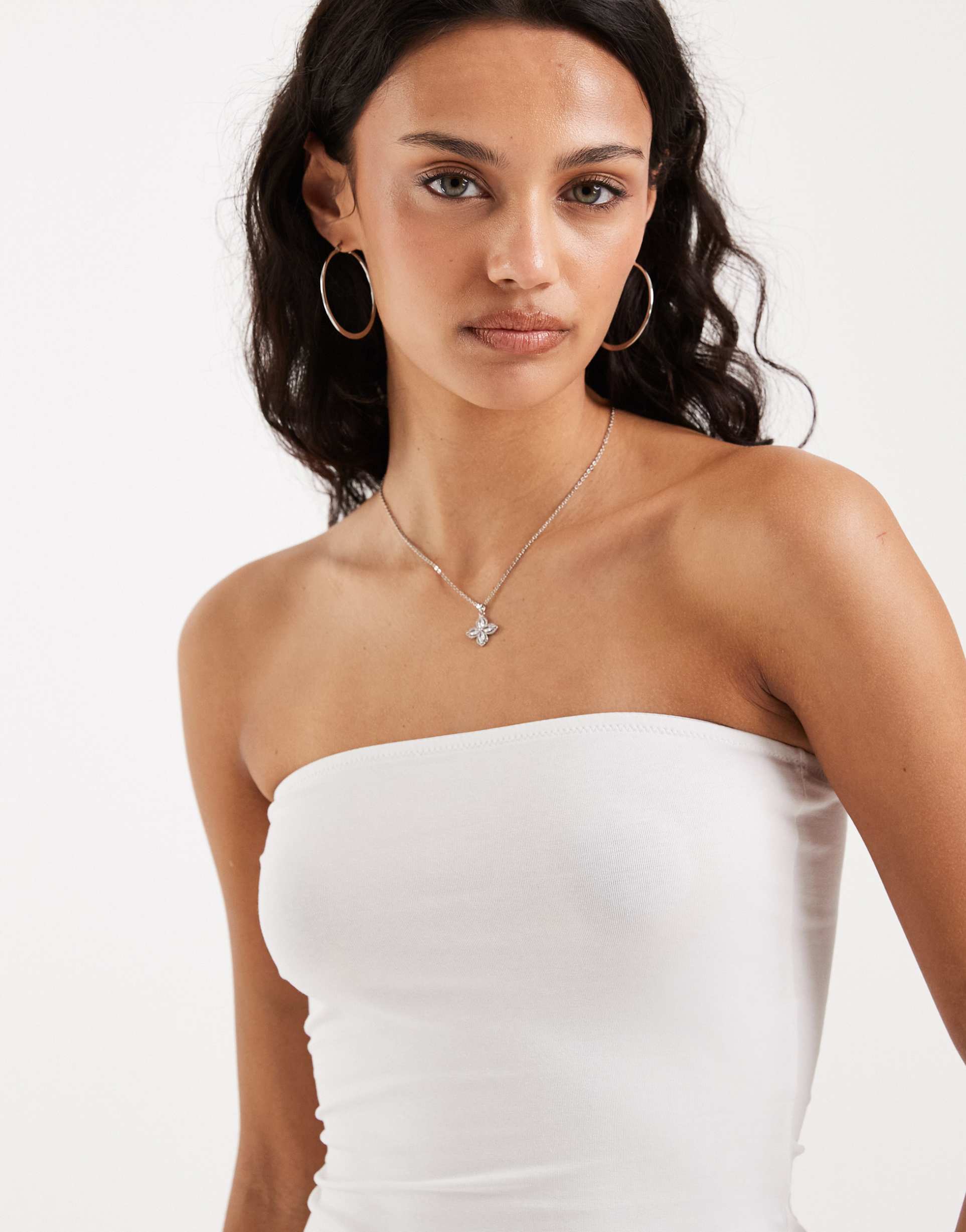 jjxx bandeau top in white