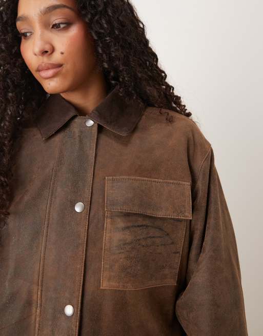 JJXX - Barn - Veste en daim - Marron , 3 de 4