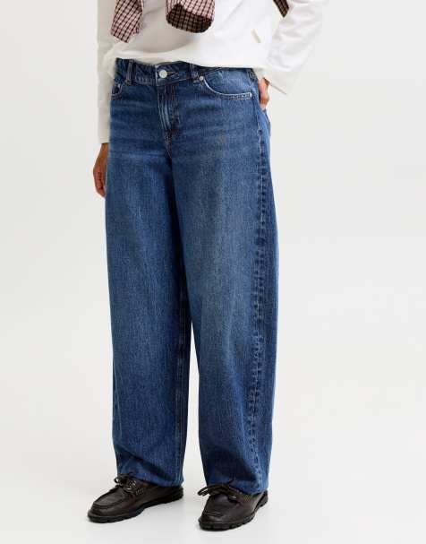 JJXX barrel-fit jeans in blauw denim - view 1