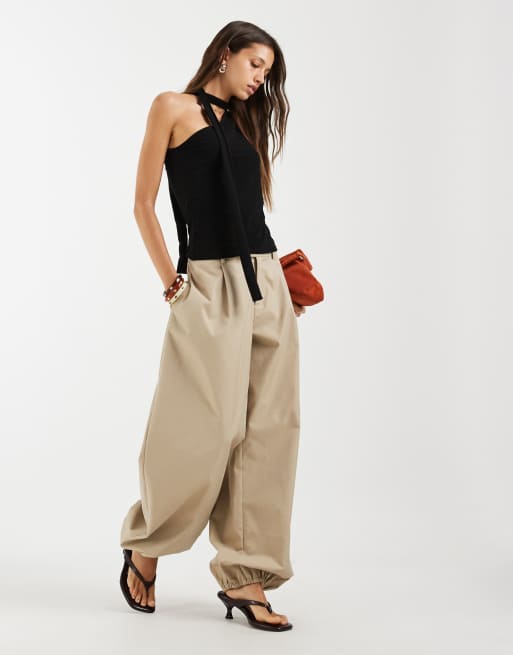 JJXX - Bea - Sort ærmeløs oneshoulder-top med tørklædedetalje, 2 af 4