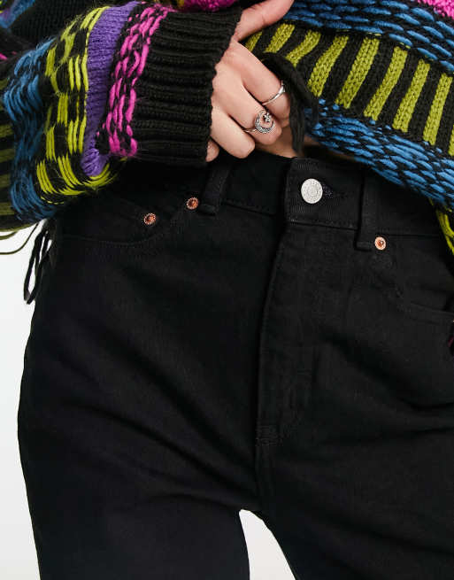 JJXX Berlin high waisted slim leg jeans in black, 2 of 5
