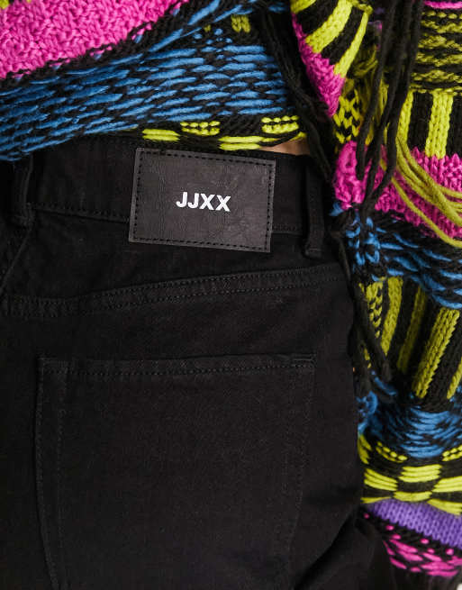 JJXX Berlin high waisted slim leg jeans in black, 4 of 5