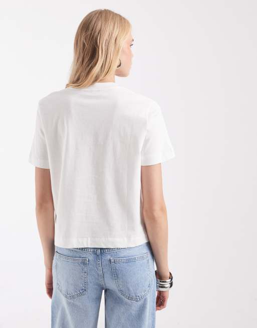 JJXX biały t-shirt o pudełkowym kroju, 4 z 4