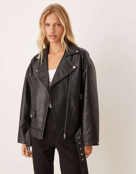 JJXX – Bikerjacke aus Kunstleder in Schwarz - view 1