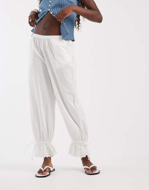 JJXX bloomers i broderie anglaise i råhvid, 2 af 5