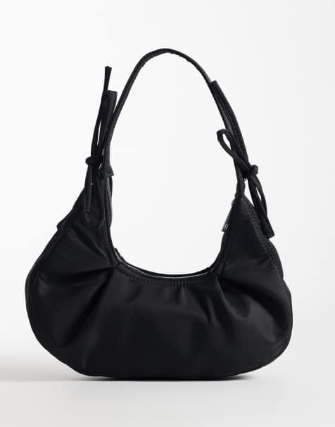JJXX - Bolso de hombro negro con detalle de lazo de nailon - view 1
