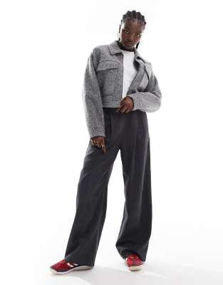 JJXX - Bomber avec col - Gris