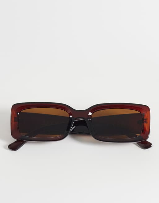 JJXX – Bordowe kwadratowe okulary przeciwsłoneczne, 3 z 3