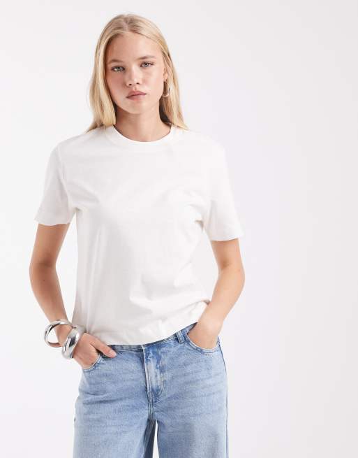 JJXX boxig t-shirt i vitt, 3 av 4