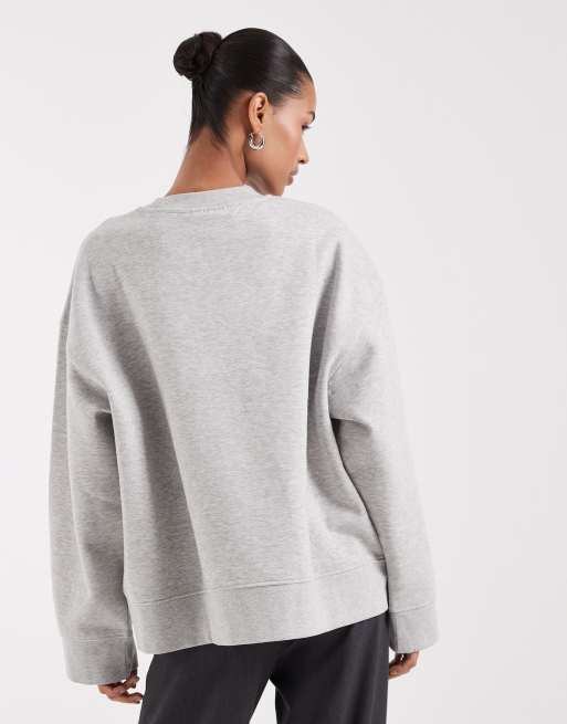 JJXX boxy oversized sweatshirt in light gray, 4 of 4