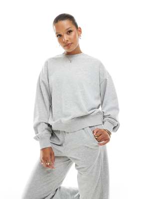 Jjxx Boxy Sweat Co-ord In Gray