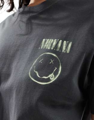 Jjxx Boxy T-shirt With Nirvana Print In Gray