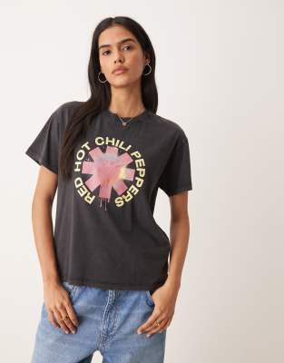 Jjxx Boxy T-shirt With Red Hot Chilli Print In Gray