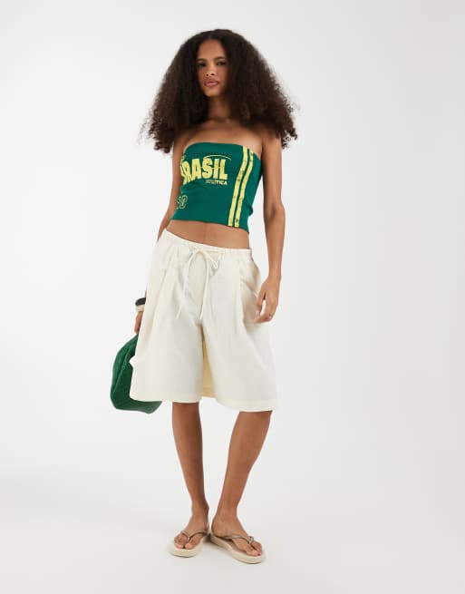JJXX – Brazil – Gul ribbad bandeau-topp, 2 av 4