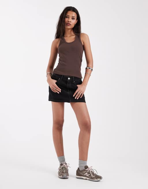 JJXX - Brun ribstrikket top med dyb rund hals, 2 af 4