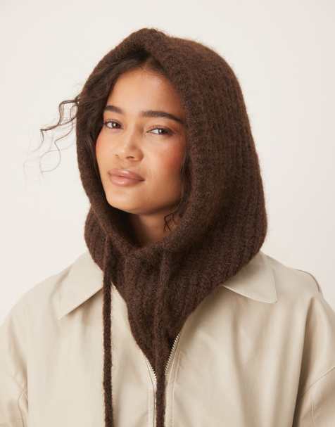 JJXX – Brun, stickad balaklava - view 1