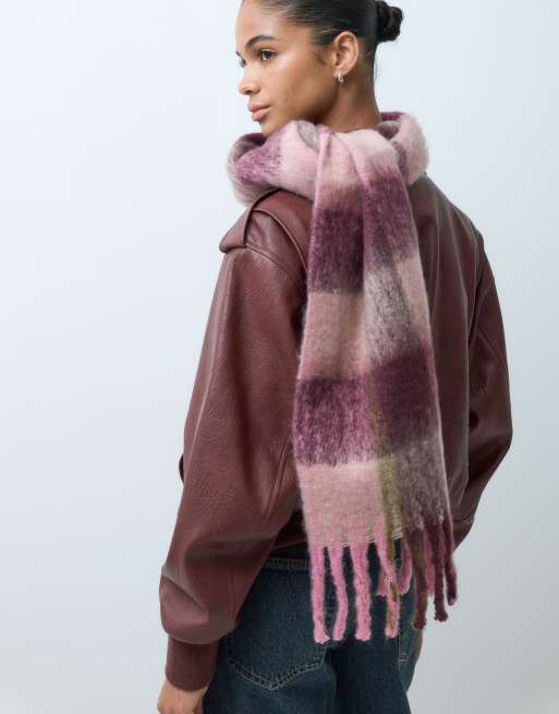 JJXX bufanda con borlas en rosa bebé, 3 de 3