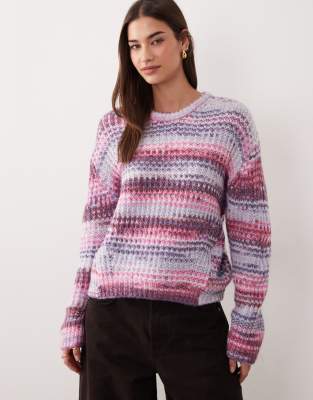 JJXX - Bunter Pullover mit Space-Dye-Muster