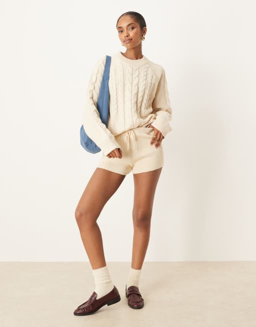 JJXX cable knit jumper in cream, 3 of 4