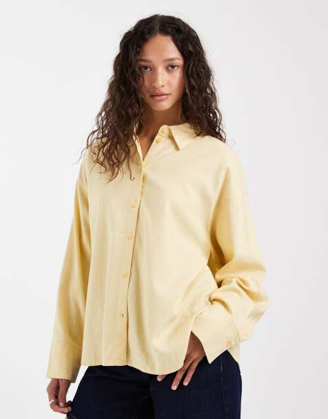 JJXX - Camicia a maniche lunghe in misto lino color latticello - view 1