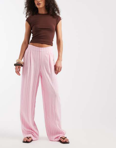 JJXX - Camicia in misto lino rosa a righe - view 1
