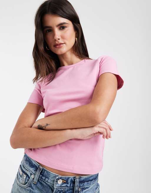 JJXX - camiseta entallada rosa claro, 3 de 4