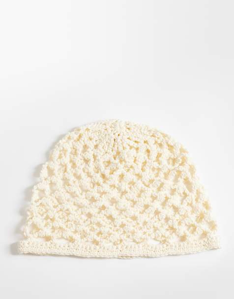 JJXX cappello all'uncinetto color crema - view 1