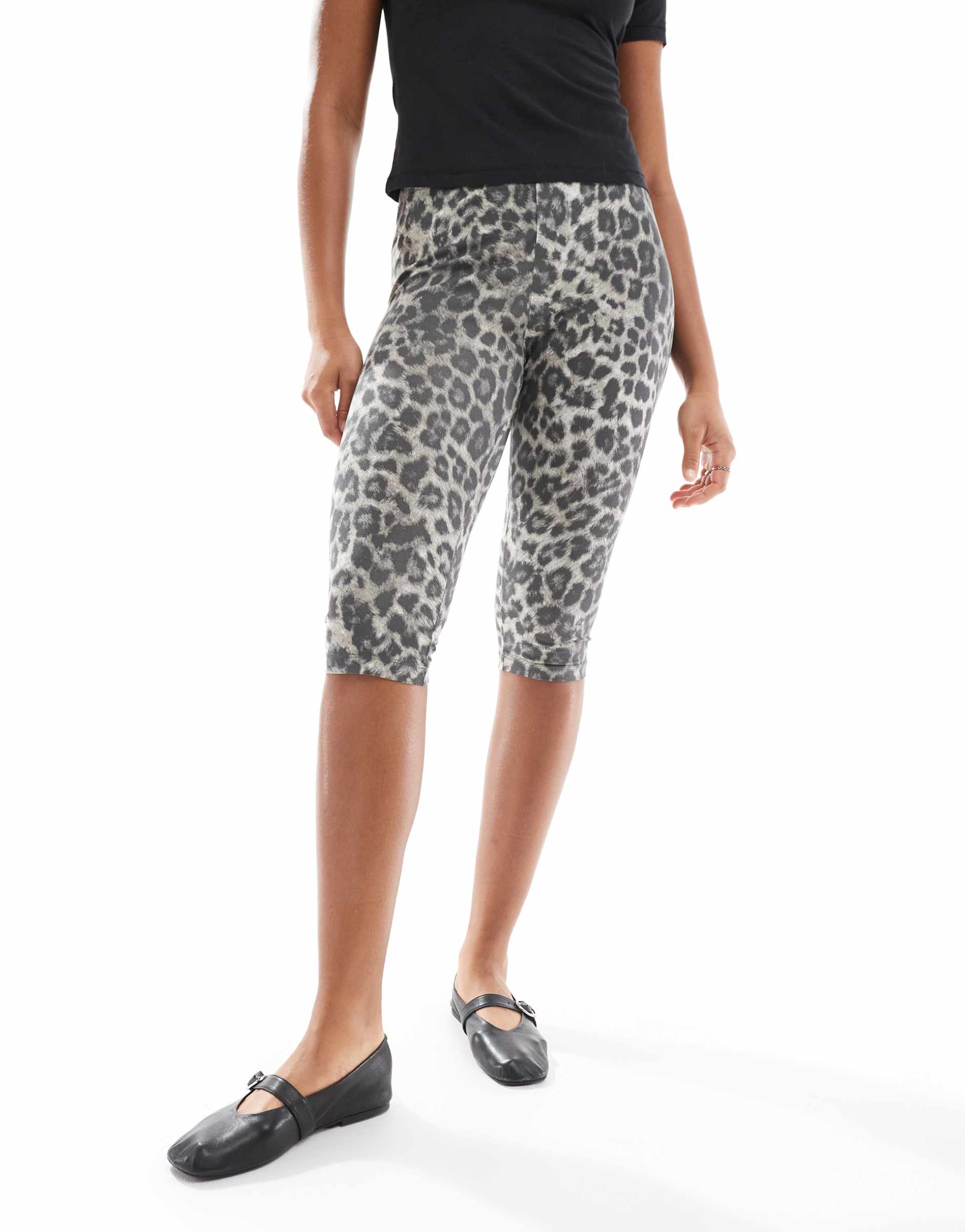 jjxx capri leggings in leopard print