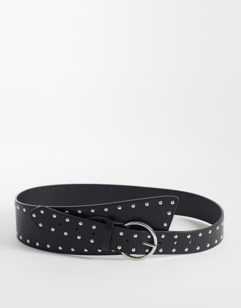 JJXX - Ceinture large à clous - Noir - view 1