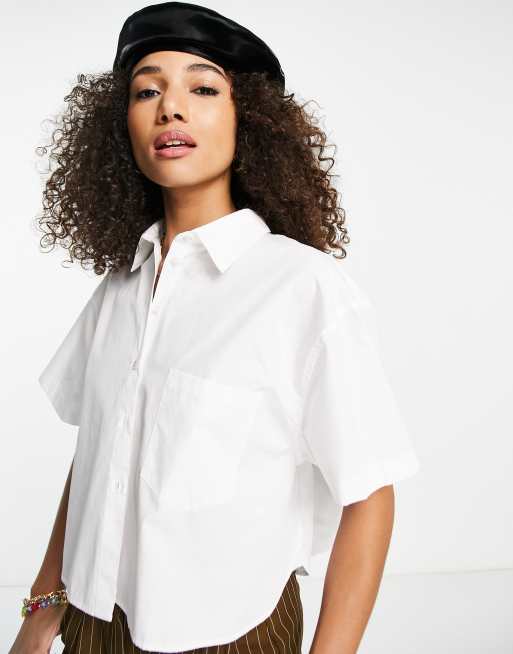 JJXX - Chemise courte en coton mélangé - Blanc - WHITE, 3 de 4