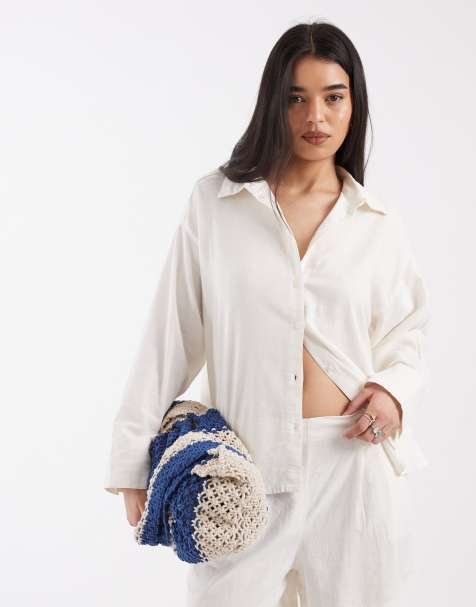 JJXX - Chemise d'ensemble en lin mélangé - Blanc - view 1