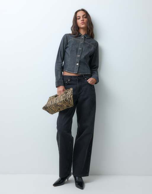 JJXX chemise en jean ajustée délavage gris, 2 de 5