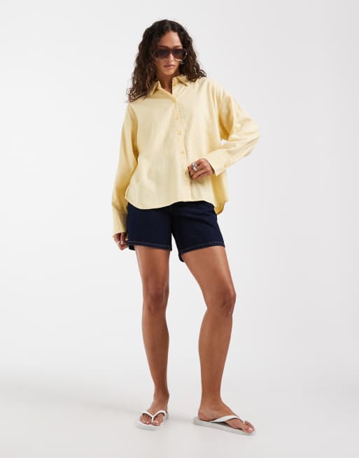 JJXX - Chemise en lin mélangé à manches longues - Babeurre, 3 de 4