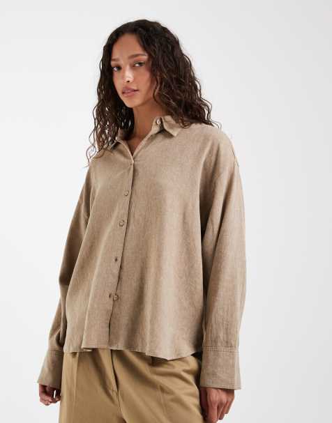 JJXX - Chemise en lin mélangé - Beige - view 1