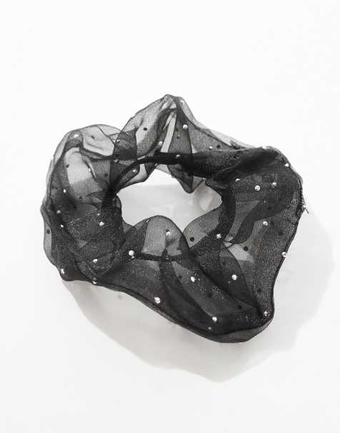 JJXX - Chouchou transparent orné de strass - Noir - view 1
