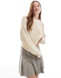 [JJXX] JJXX chunky cropped jumper in buttermilk-White 4-6 Bone White