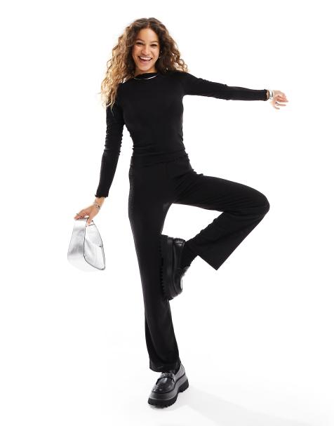 JJXX co-ord black glitter trousers