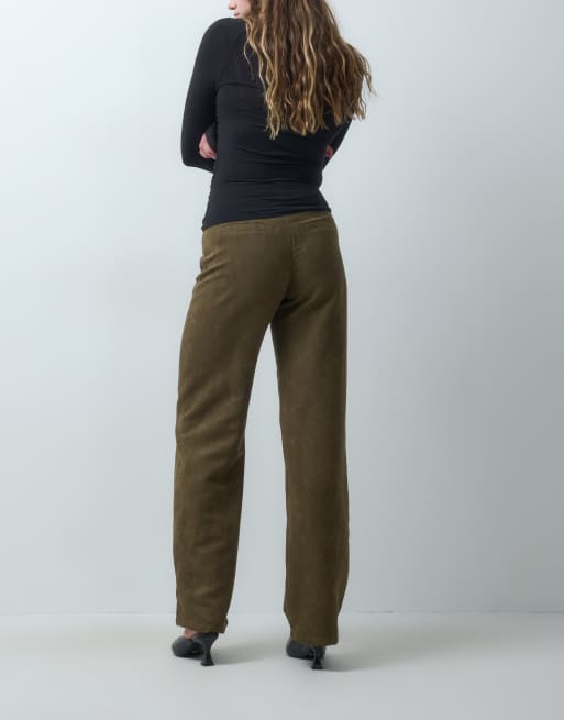 JJXX co-ord faux suede trouser in brown, 3 of 5