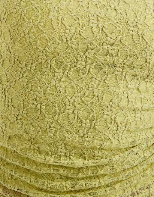 JJXX co-ord lace bandeau top in green, 4 of 4