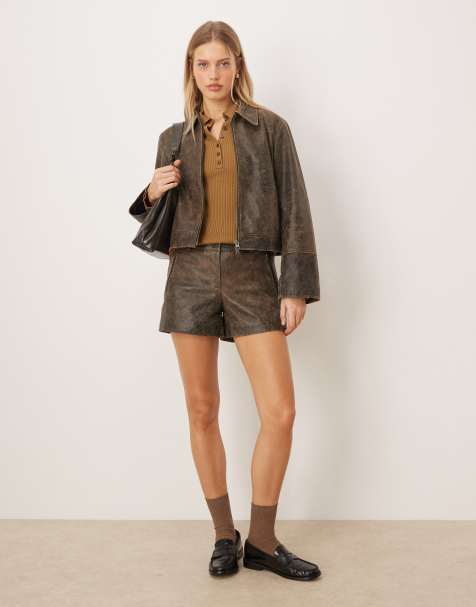 JJXX - Co-ord set van leer met short - view 1